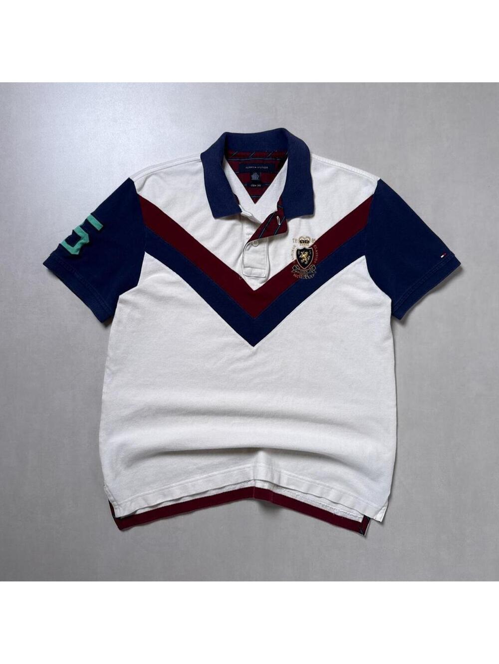 Y2K Tommy Hilfiger 00s Polo Varsity White Shirt